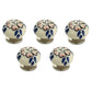 Flower de-Top 1-3/5 in. (41mm) Blue & Cream Cabinet Knob (Pack of 5)