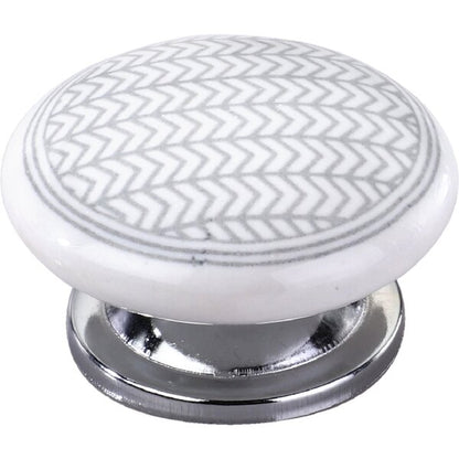 Arrow Pattern 1-3/5 in. Grey Flat Cabinet Knob