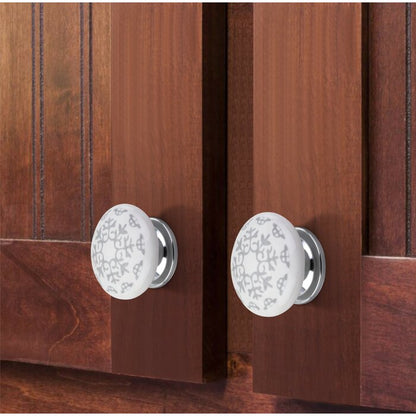 Mascot Hardware Milkweed 1-3/5 in. Grey Design Cabinet Knob (Pack of 10)