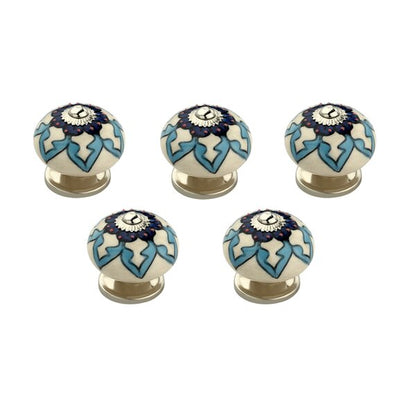 Blue & Green Cabinet Knob (Pack Of 5)