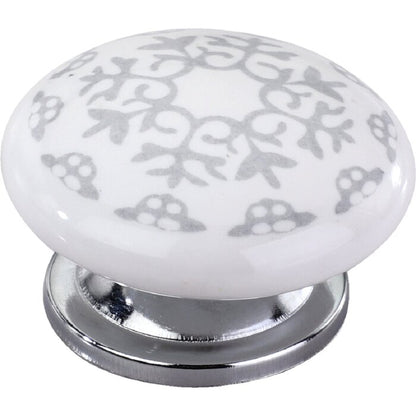 Mascot Hardware Milkweed 1-3/5 in. Grey Design Cabinet Knob (Pack of 10)
