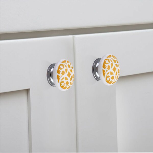 Swirl Design 1-3/5 in. Flat Cabinet Knob