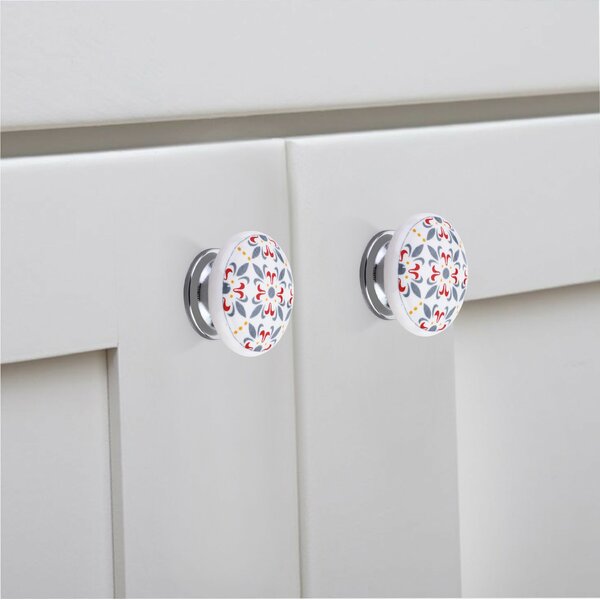 Modern FDL 1-3/5 in. Multicolor Cabinet Knob