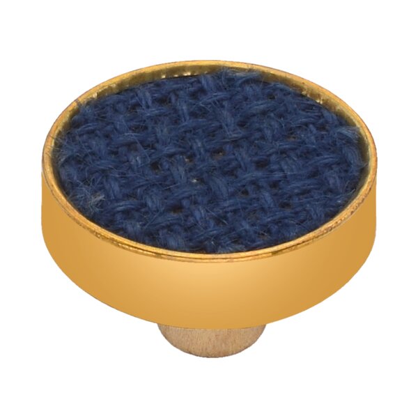 Basketweave 1-3/5 in. Blue Cabinet Knob