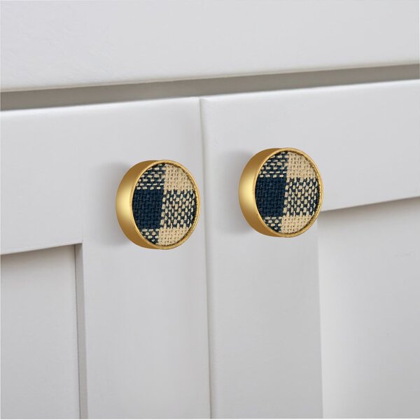 Mascot Hardware Basketweave 1-3/5 in. Checkered Drawer Cabinet Knob