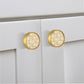 Golden 1-3/5 in. Checkered Cabinet Knob