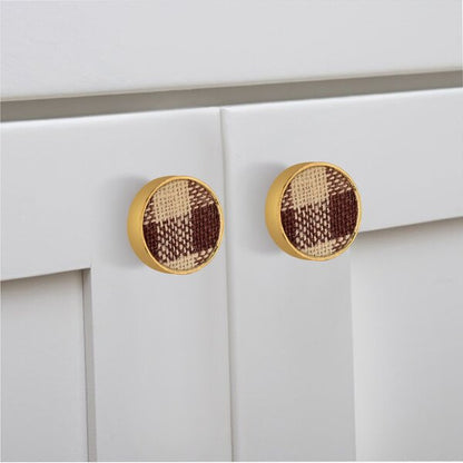 Mascot Hardware Basketweave 1-3/5 in. Checkered Drawer Cabinet Knob