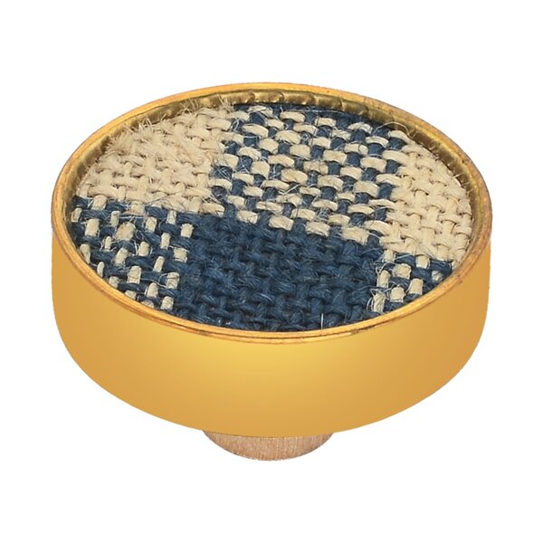 Mascot Hardware Basketweave 1-3/5 in. Checkered Drawer Cabinet Knob