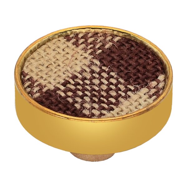 Mascot Hardware Basketweave 1-3/5 in. Checkered Drawer Cabinet Knob