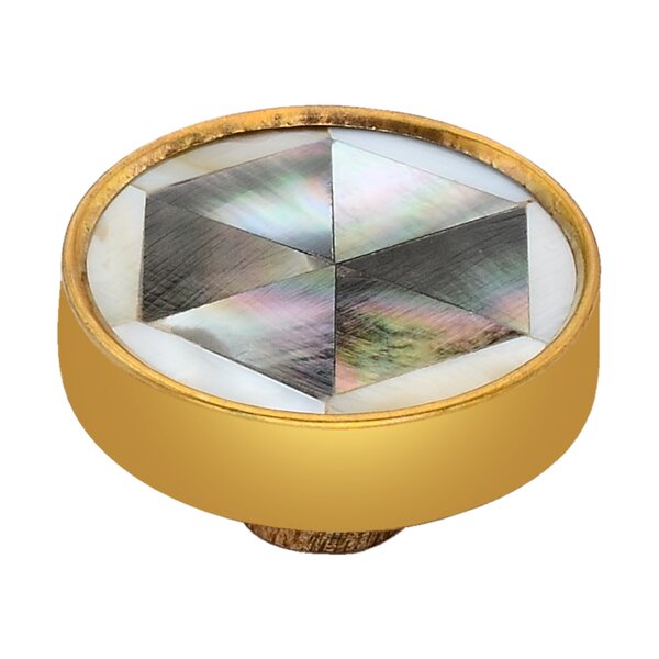 Hexagon 1-3/5 in. Mother of Pearl Effect Cabinet Knob