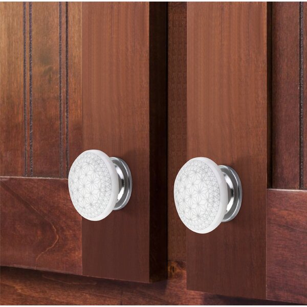 Geometric Star 1-4/7 in. Yellow Cabinet Knob