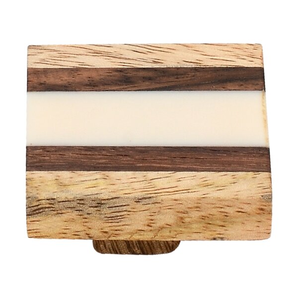 Mascot Hardware Fusion Striped 1-4/7 in. Wood Drawer Cabinet Knob