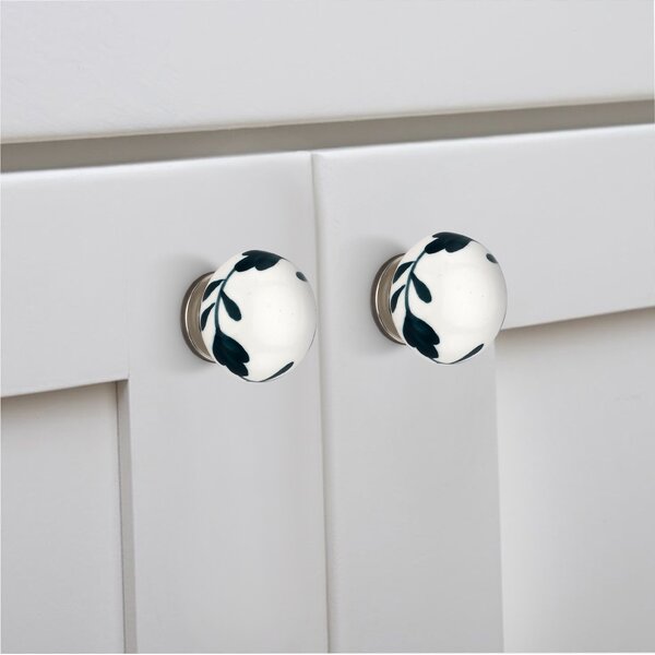 Floral Basil 1-1/2 in. Round Cabinet Knob