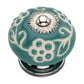 Etched 1-3/5 in. Pansy Cabinet Knob