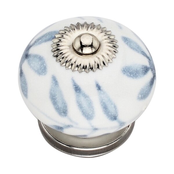 Lilac Washed 1-4/7 in. Grey Cabinet Knob