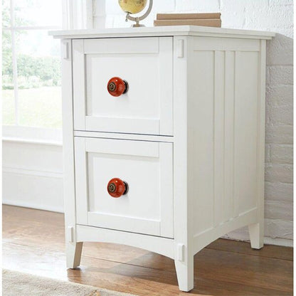Distressed 1-4/7 in. Orange Round Cabinet Knob