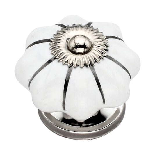 Silver Stripe 1-4/7 in. Melon Cabinet Knob