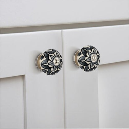 Blossom Fusion 1-4/7 in. Grey Cabinet Knob