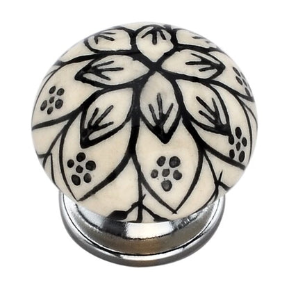 Black Lily 1-4/7 in. Round Cabinet Knob