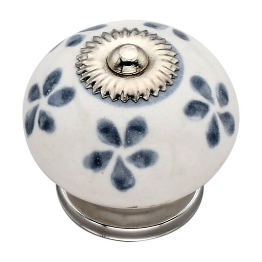 Anemone Washed 1-4/7 in. Grey Cabinet Knob