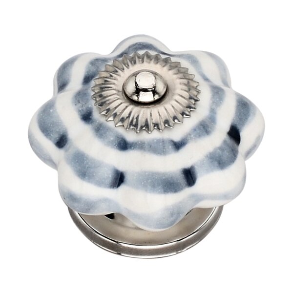 Ringed 1-4/7 in. Grey Melon Cabinet Knob