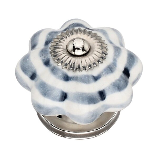 Ringed 1-4/7 in. Grey Melon Cabinet Knob
