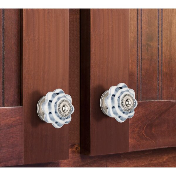 Ringed 1-4/7 in. Grey Melon Cabinet Knob