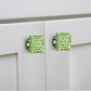 Intricate 1-4/7 in. Lime Tile Cabinet Knob