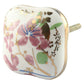 Ceramic Square 1-4/7 in. White & Gold Cabinet Knob