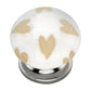 Etched Heart 1-1/2 in. Ceramic Drawer Knob