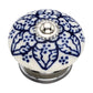 Leafy Washed 1-1/2 in. Blue Cabinet Knob