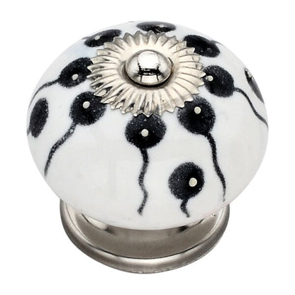Mascot Hardware Fad 1-1/2 in. Black Drawer Ceramic Cabinet Knob