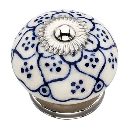 Pansy Washed 1-4/7 in. Blue Cabinet Knob