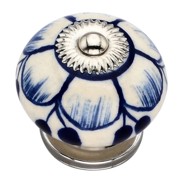 Antonio Washed 1-4/7 in. Blue Cabinet Knob