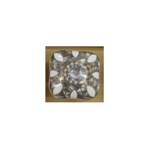 Mascot Hardware Ceramic Square 1-4/7 in. Multicolor Drawer Cabinet Knob