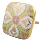 Mascot Hardware Ceramic Square 1-6/7 in. Green & Gold Drawer Cabinet Knob