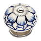 Camellia Washed 1-4/7 in. Blue Cabinet Knob