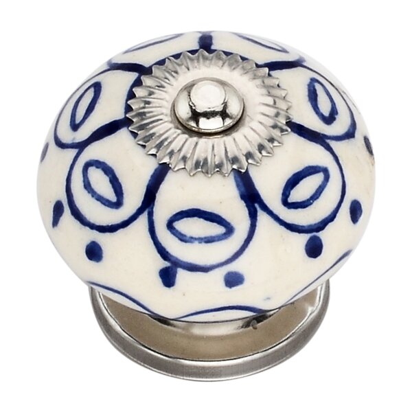 Jarred Washed 1-4/7 in. Blue Cabinet Knob