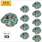 Mascot Hardware Sea Shell 1-6/7 in. Sea Green Cabinet Knob (Pack of 10)