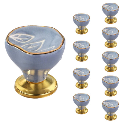 Mascot Hardware Tropical Leaves 1-2/3 in. White Cabinet Knob (Pack of 10)