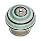 Mascot Hardware Ringed 1-4/7 in. Green and Black Round Cabinet Knob (Pack of 10)