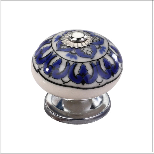 Mascot Hardware Concord 1-3/5 in. Blue Leaves Cabinet Knob (Pack of 10)