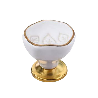 Mascot Hardware Tropical Leaves 1-2/3 in. White Cabinet Knob (Pack of 10)