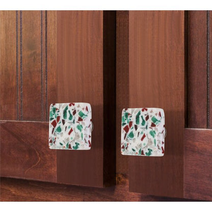 Mascot Hardware Springfield 1-1/2 in. Red & Green Chips Drawer Cabinet Knob