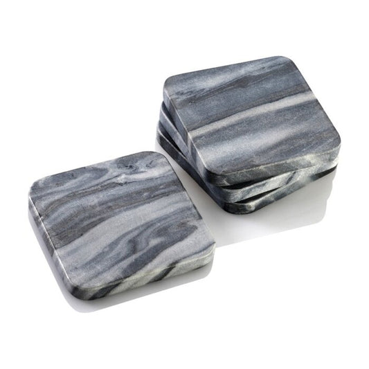 Mascot Hardware Square  Marble Coaster Set of 4