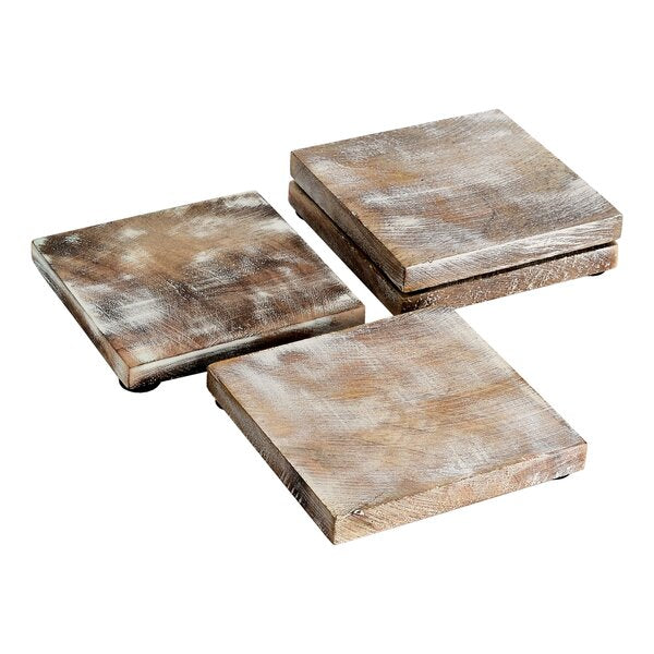Mascot Hardware Wooden Square 4 pieces Coaster Set