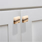 Mascot Hardware Frosted Straight Timber 1-7/11 in.  42 X 32mm White Resin Straight Knob