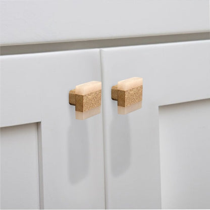 Mascot Hardware Frosted Timber 1-3/10 in (33mm) Peach & Light Brown Cabinet Knob (Pack Of 10)