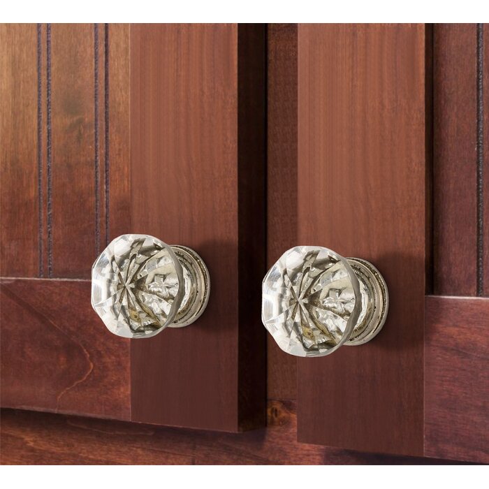 Mascot Hardware Swirl 1-1/2 in. Crystal Drawer Cabinet knob