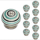 Mascot Hardware Ringed 1-4/7 in. Green and Black Round Cabinet Knob (Pack of 10)